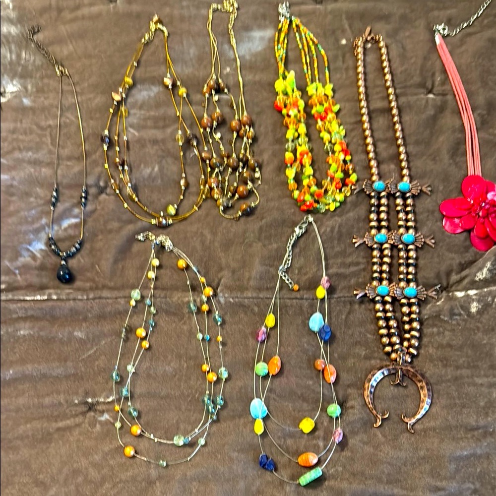 Colorful Beaded Necklace Set